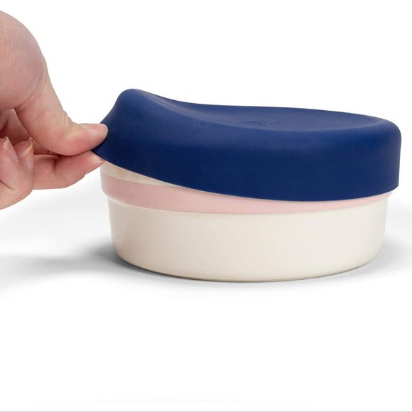 Jonathan Adler Now House Blue Miami Duo Bowl pet dog size Medium nwt - Picture 7 of 11